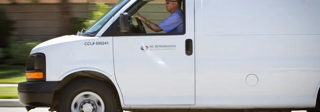 KIC Refrigeration service vehicle serving Radford area